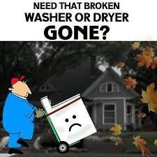 Looking for broken repairable washer washing dryer