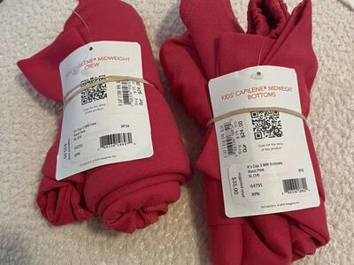 NEW Kids Patagonia XL Capilene Midwt Top & Bottom