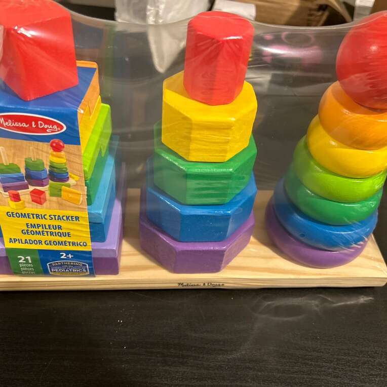 Melissa And Doug Geometric Stacker - Brand New