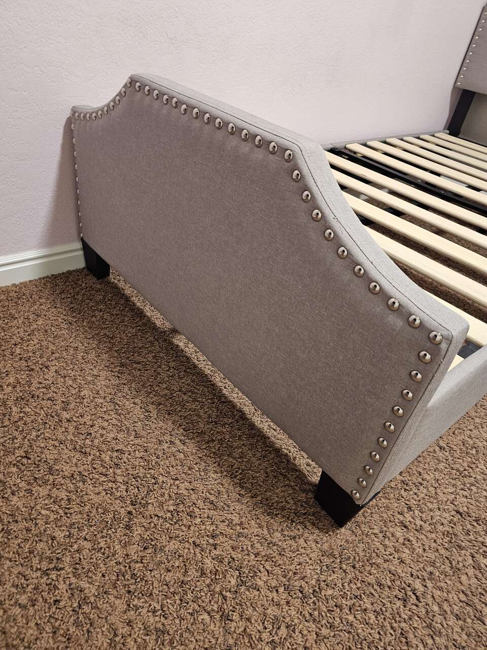 Upholstered Twin Bed Frame Headboard Furniture