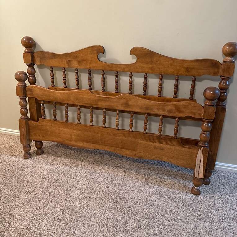 Solid Wood Double Headboard And Footboard FREE