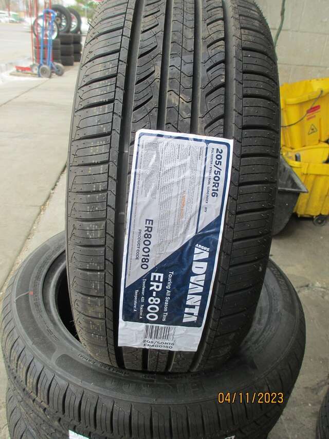 NEW SET OF P 205/50R16 ADVANTA ER 800