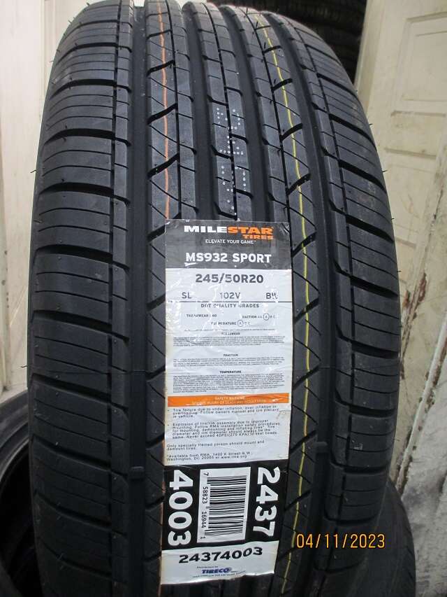 NEW SET OF P 245/50R20 MILESTAR MS932 SPORT
