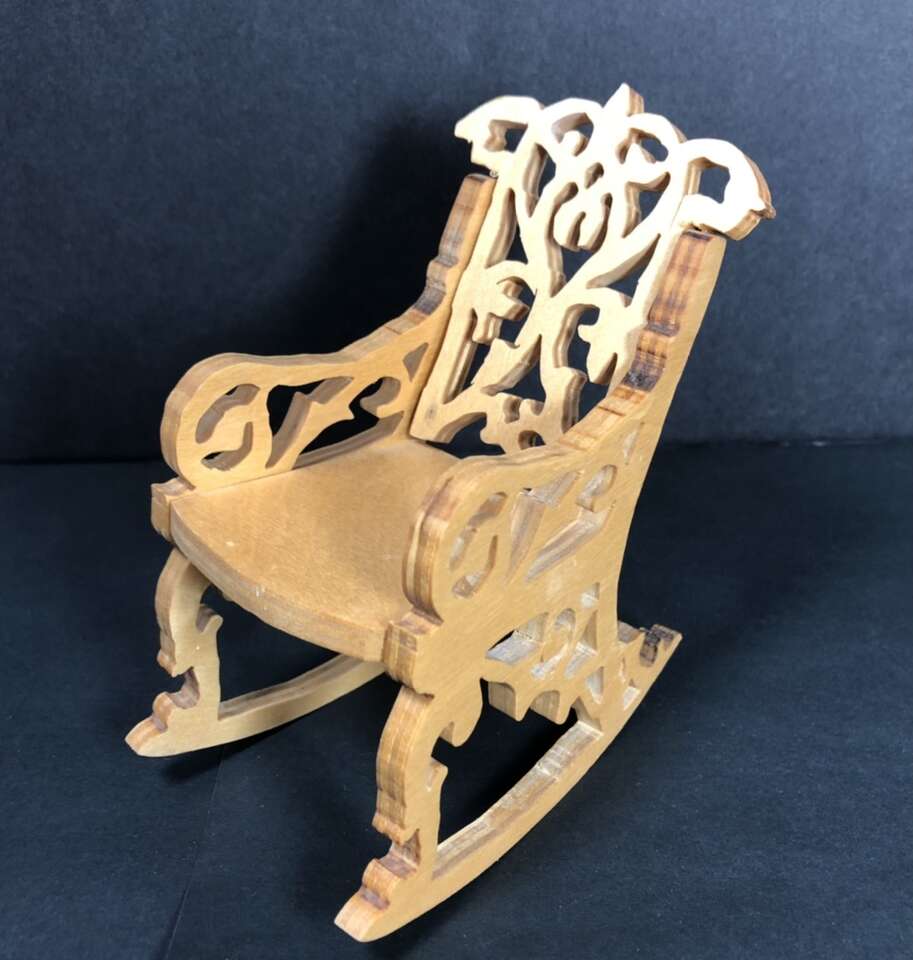 1:8 Scale Mini Artisan Doll House Rocking Chair