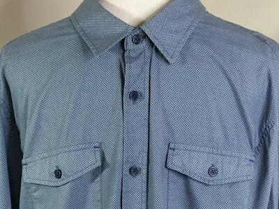 Mens XL 100% Cotton Button-Down Shirt Long-sleeve