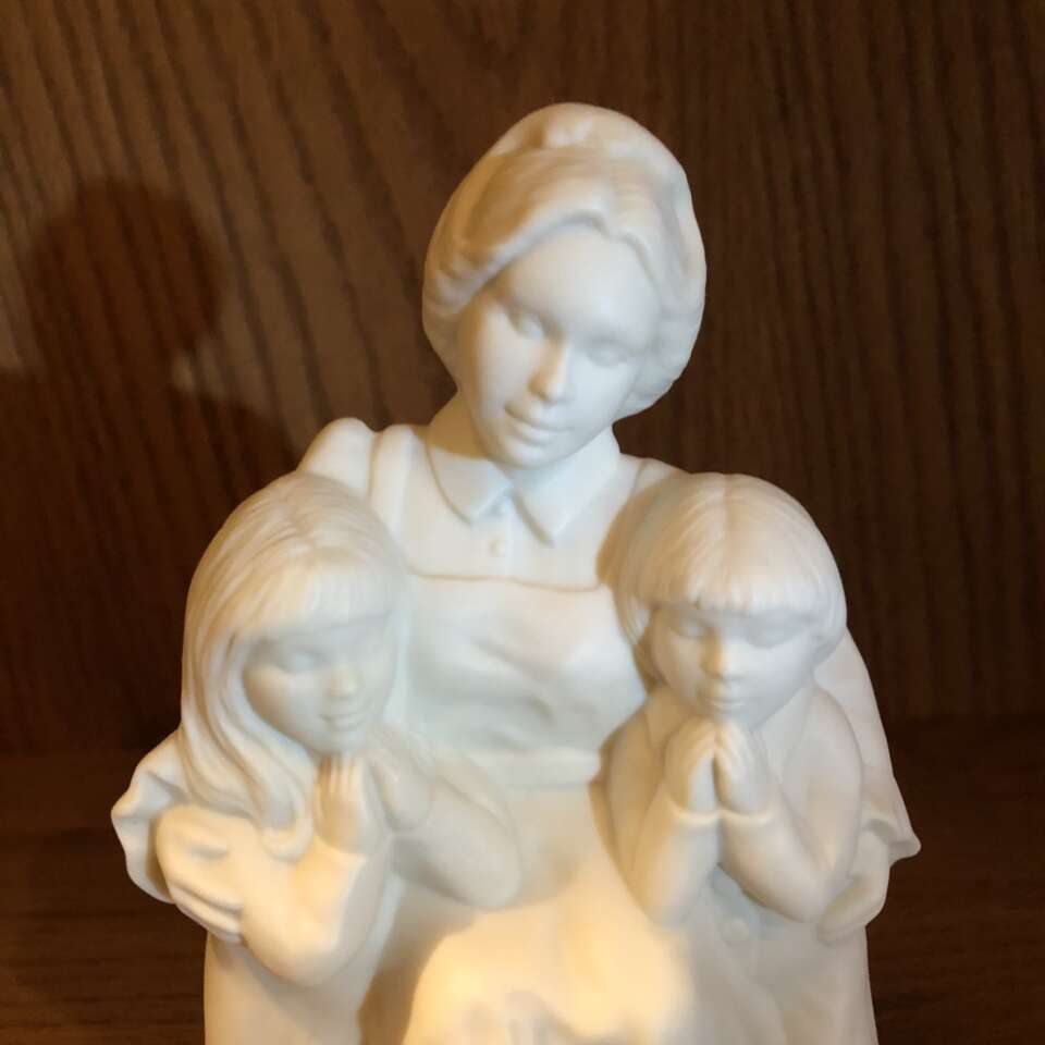 Praying Mother w/ Children LDS Art Bisque Statue