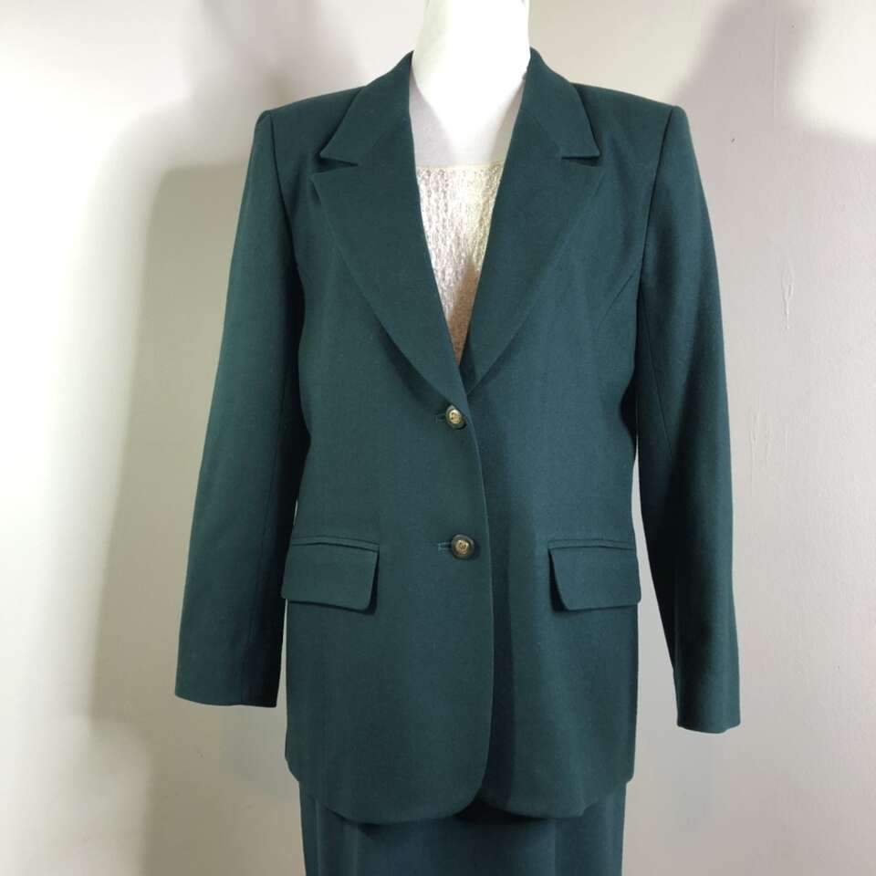 VTG Pendleton Women's Sz 10 Wool Suit Coat  Green