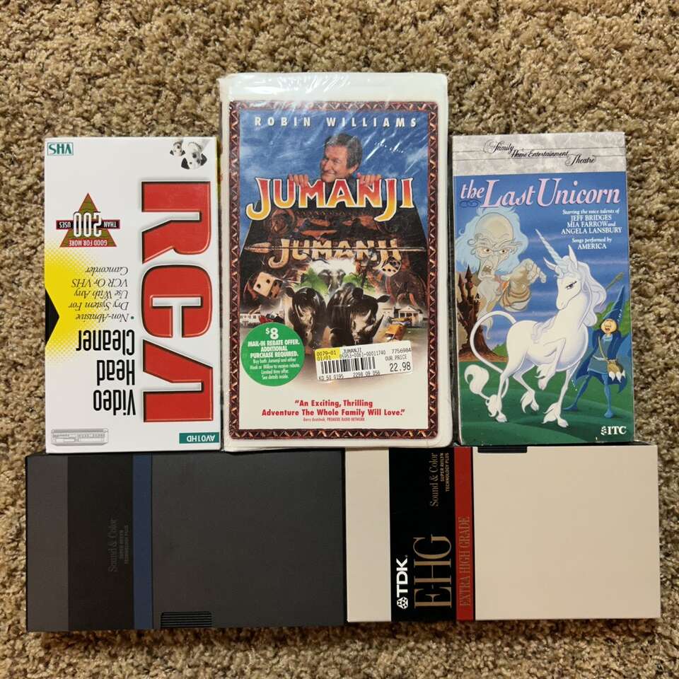 Sealed New Tapes; NEW Head Cleaner & Blank Tapes