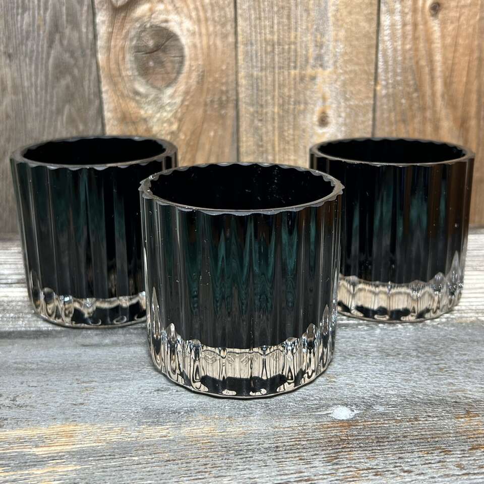 3 Hand Blown Polish Art Glasses EnCased Glass