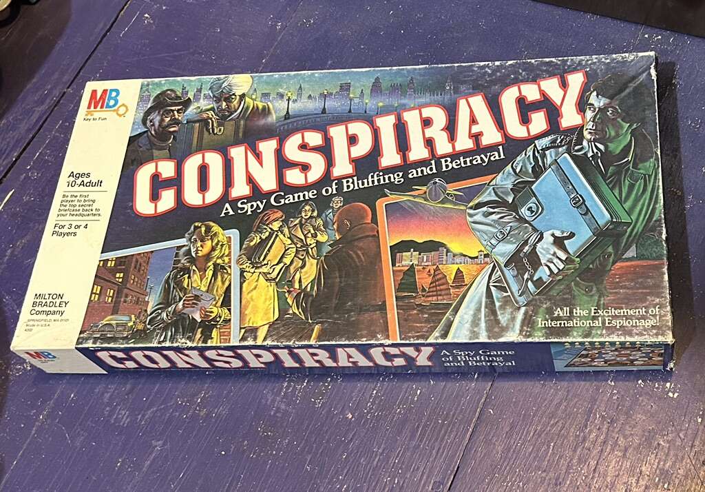 Vintage Conspiracy Board Game 1982 Milton Bradley