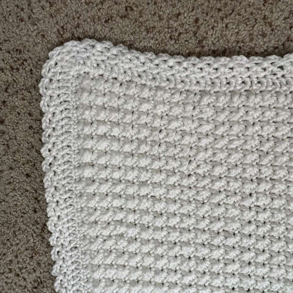 Afghan Baby Blanket Lap Hand Crafted One-of-a-Kind