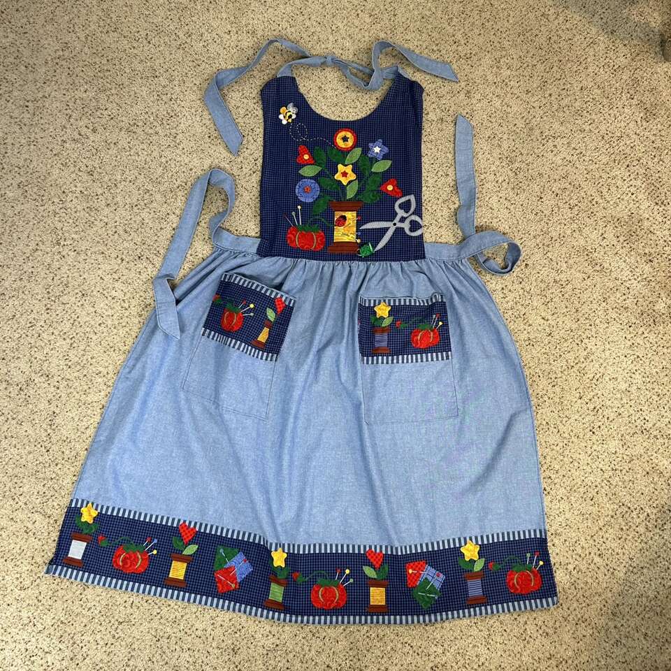 Hand-Crafted Apron Teachers Nursery Leader OOAK