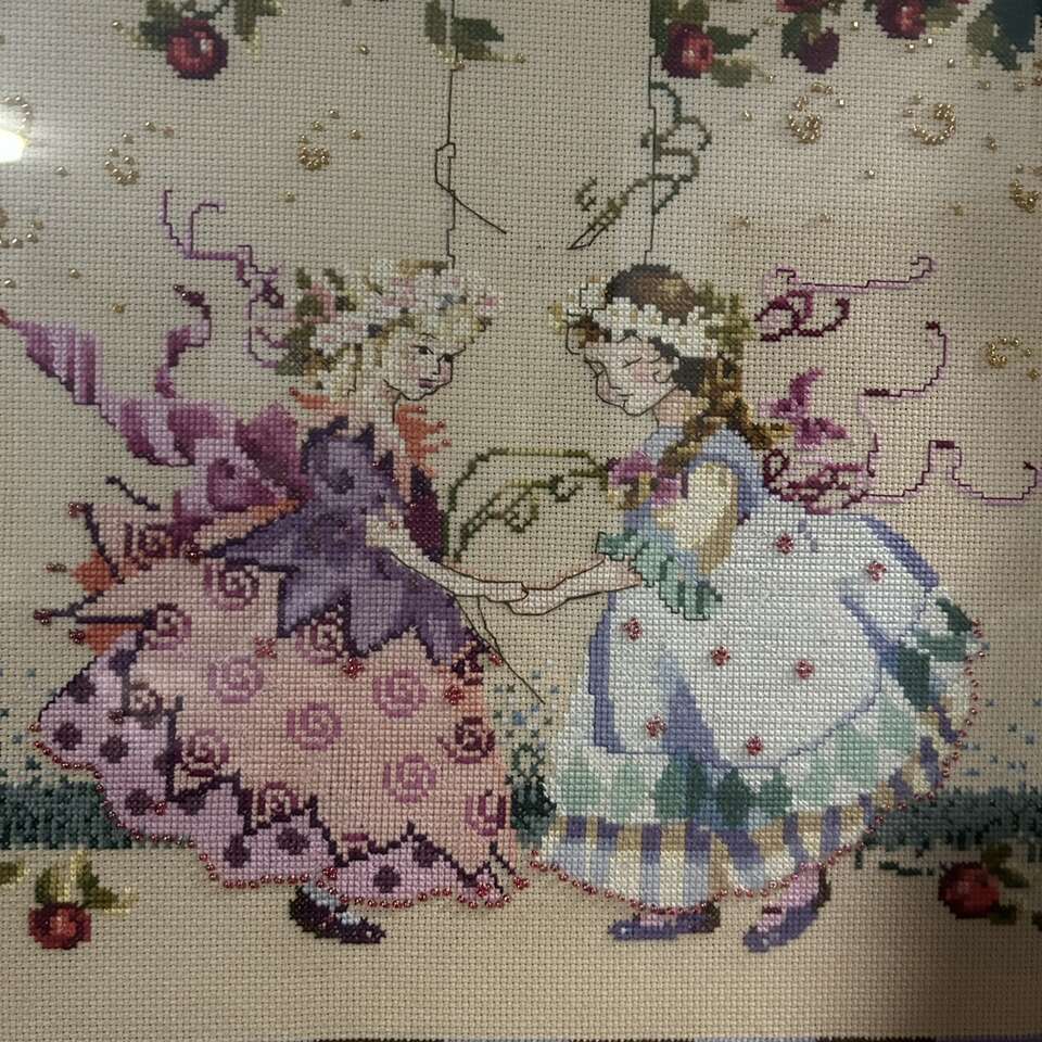 Counted X-Stitch Playful Girls Josef's Originals