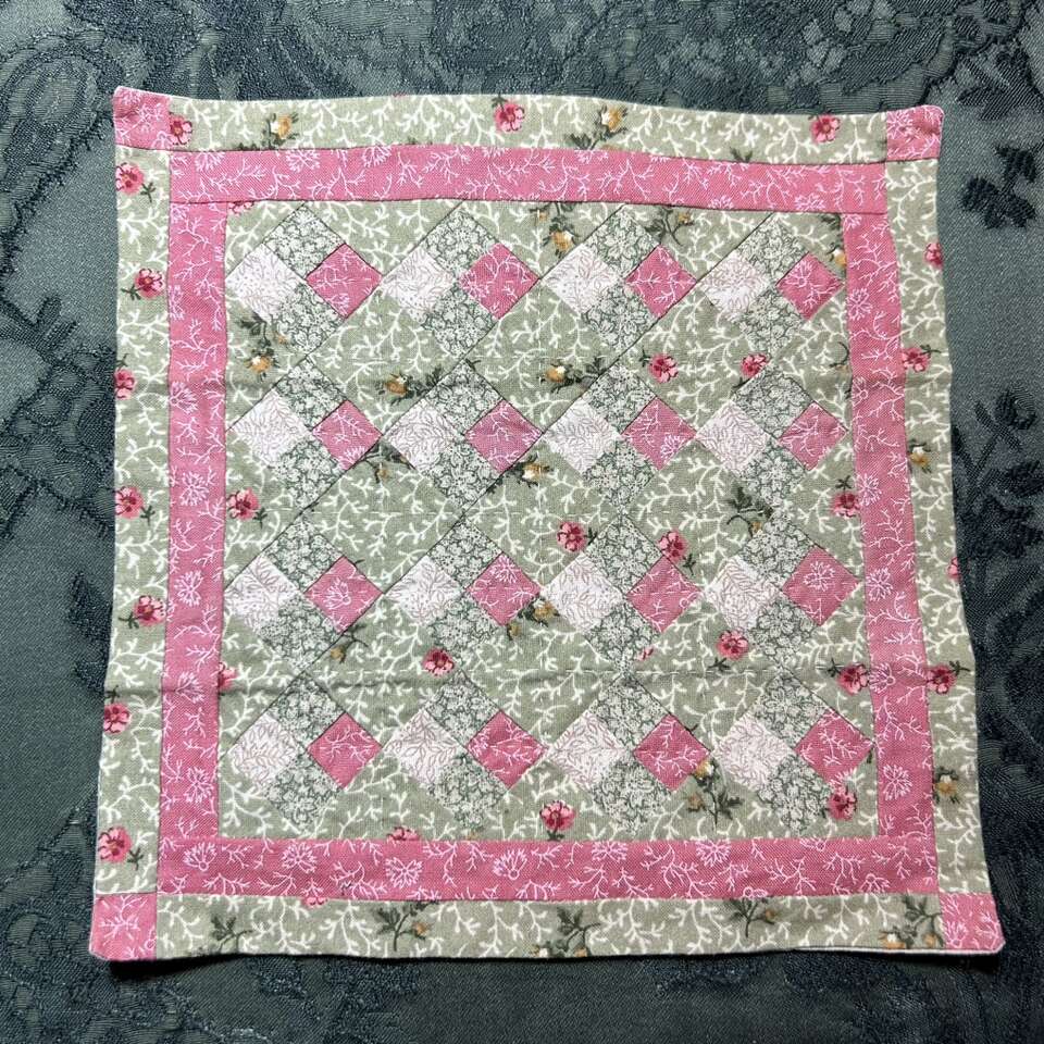 Pieced Miniature Doll-house Quilt Mini Handcrafted