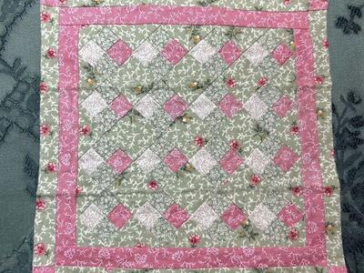 Pieced Miniature Doll-house Quilt Mini Handcrafted