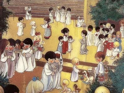 Precious Moments Heavenly Scene Of Reunion & Joy