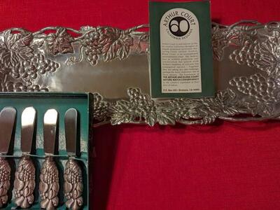 Vintage Arthur Court cast aluminum serving platter