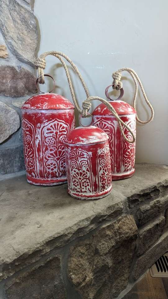 Beautiful metal Christmas bells