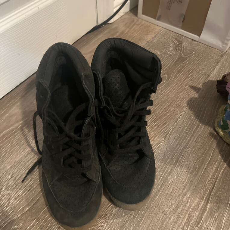 Leather Wedge Sneaker