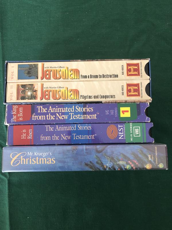 Miscellaneous religious VHS video cassettes
