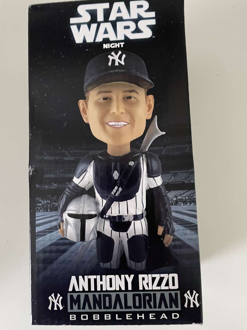 Anthony Rizzo New York Yankees Star Wars Mandalorian edition bobblehead doll