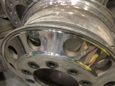 Used aluminum semi truck & trailer wheels
