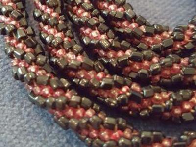 Vintage Hand-Braided Twisted Bead Rope Necklace