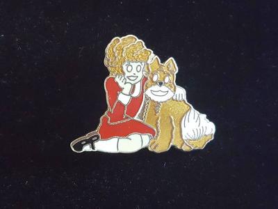 Vintage Little Orphan Annie & Sandy Jewelry Pin