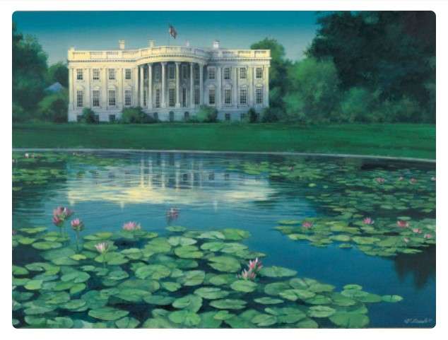 SIGNED Al Rounds “White House” Print – 18x26 – NEW