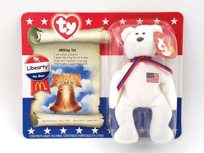 Ty Teenie Beanie Babies “Libearty the Bear” McDonalds Collectible – NEW