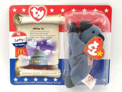 Ty Teenie Beanie Babies “Lefty the Donkey” McDonalds Collectible – NEW