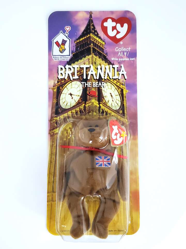 Ty Teenie Beanie Babies “Britannia the Bear” McDonalds Collectible – NEW