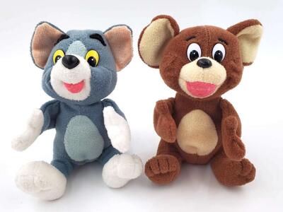 RARE Vintage Cartoon Network “Tom & Jerry” Mini Plush Finger Puppets – Set of 2