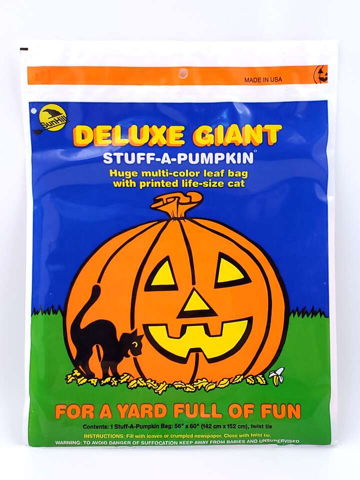 Vintage Deluxe Giant “Stuff-A-Pumpkin” Lawn & Leaf Bag – 56x60 in. – NEW
