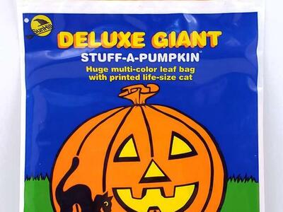 Vintage Deluxe Giant “Stuff-A-Pumpkin” Lawn & Leaf Bag – 56x60 in. – NEW