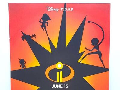 Disney Pixar “Incredibles 2” Original Movie Poster – 13x19 – NEW