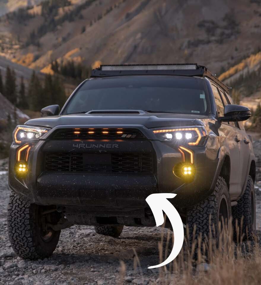 4Runner Front & Rear Lower Bumper Valance Black Out