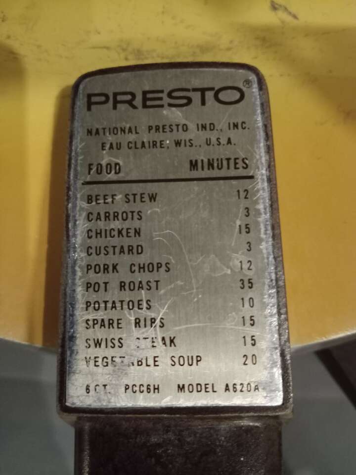 Presto 6 QT Pressure Cooker