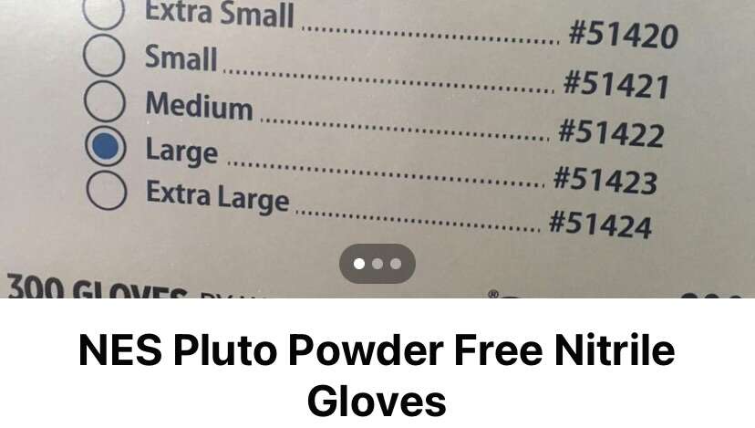 NES Pluto Powder free Nitrile Medical Gloves