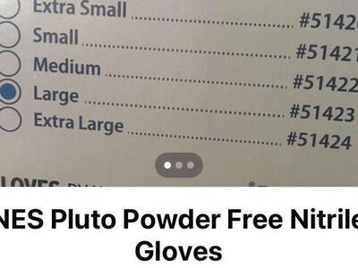 NES Pluto Powder free Nitrile Medical Gloves