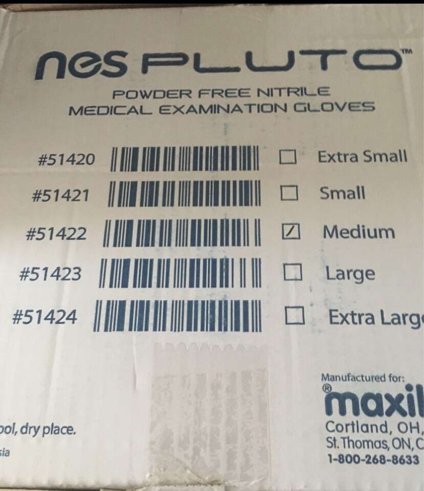 NES Pluto Powder free Nitrile Medical Gloves