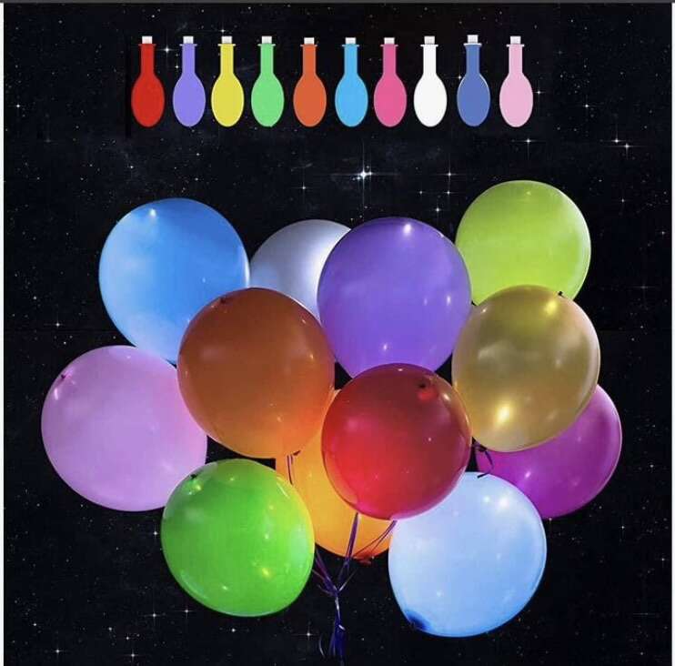 Led Balloons. Birthday party  . 6pk. 30 balloons