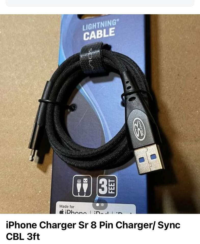iPhone Charger Sr 8 Pin Charger/ Sync CBL 3ft