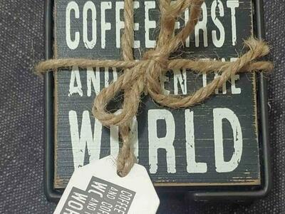 4 Wooden Beverage Coasters