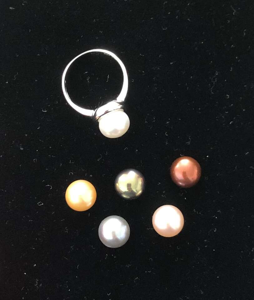Interchangeable Sterling Silver Pearl Ring