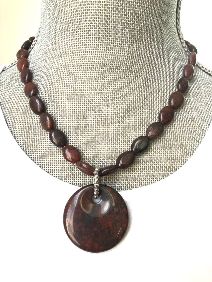 Red Jasper Pendant Necklace