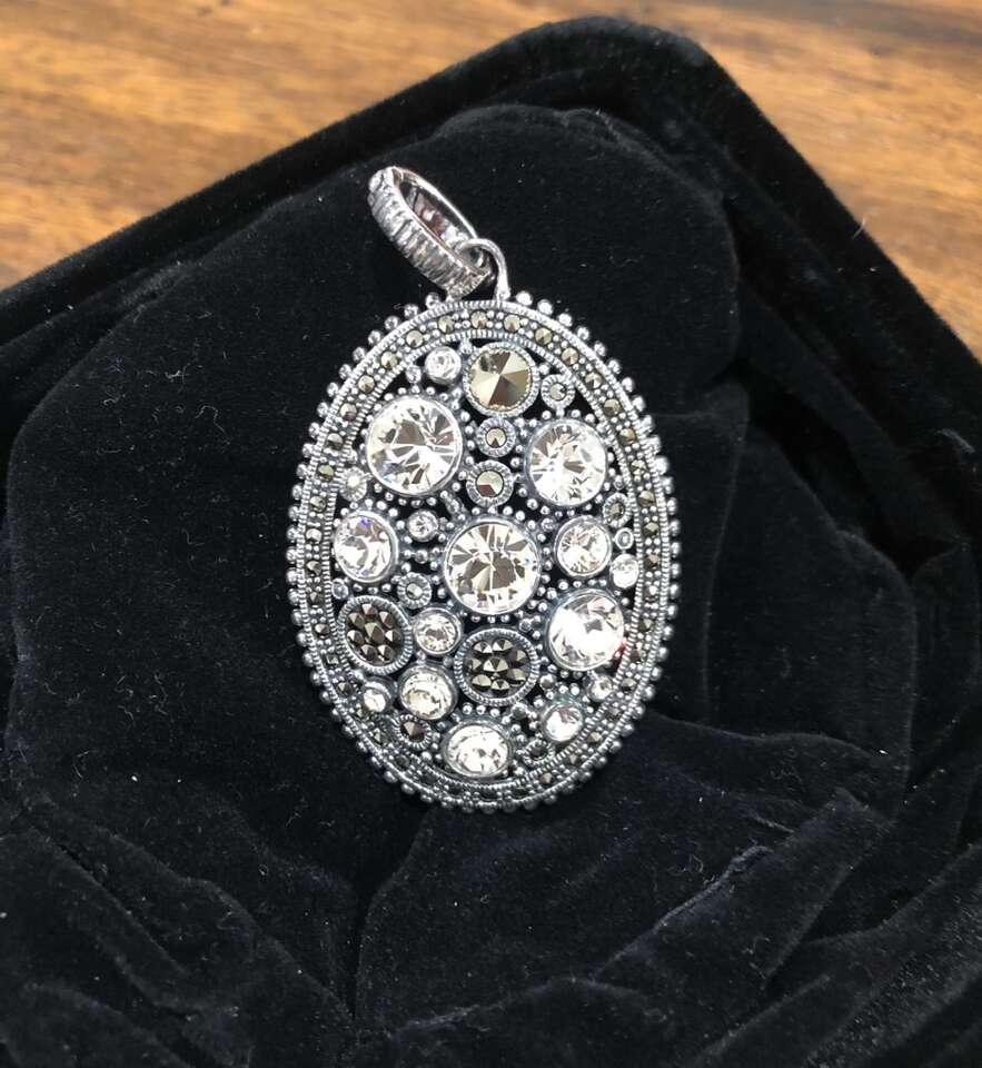 ‘Suspicion’ 2.25 Inch Sterling Silver Pendant