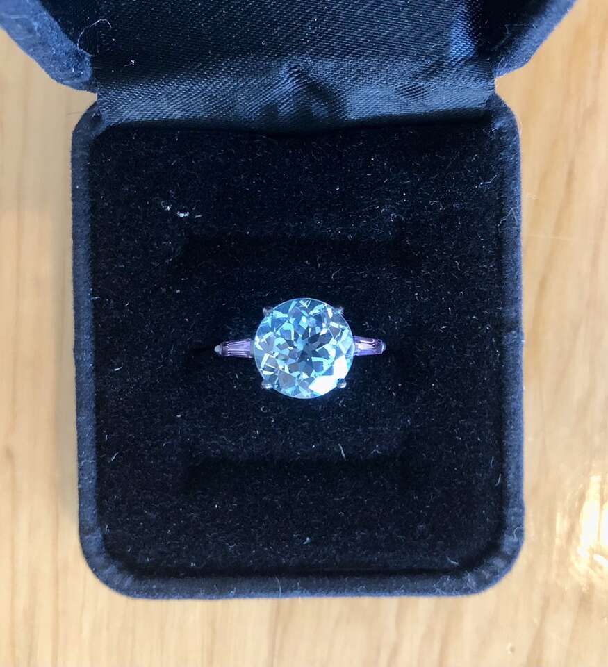 Iridescent Sterling Silver With Blue Luce