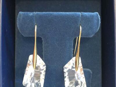 Dazzling White Quartz Dangle Earrings