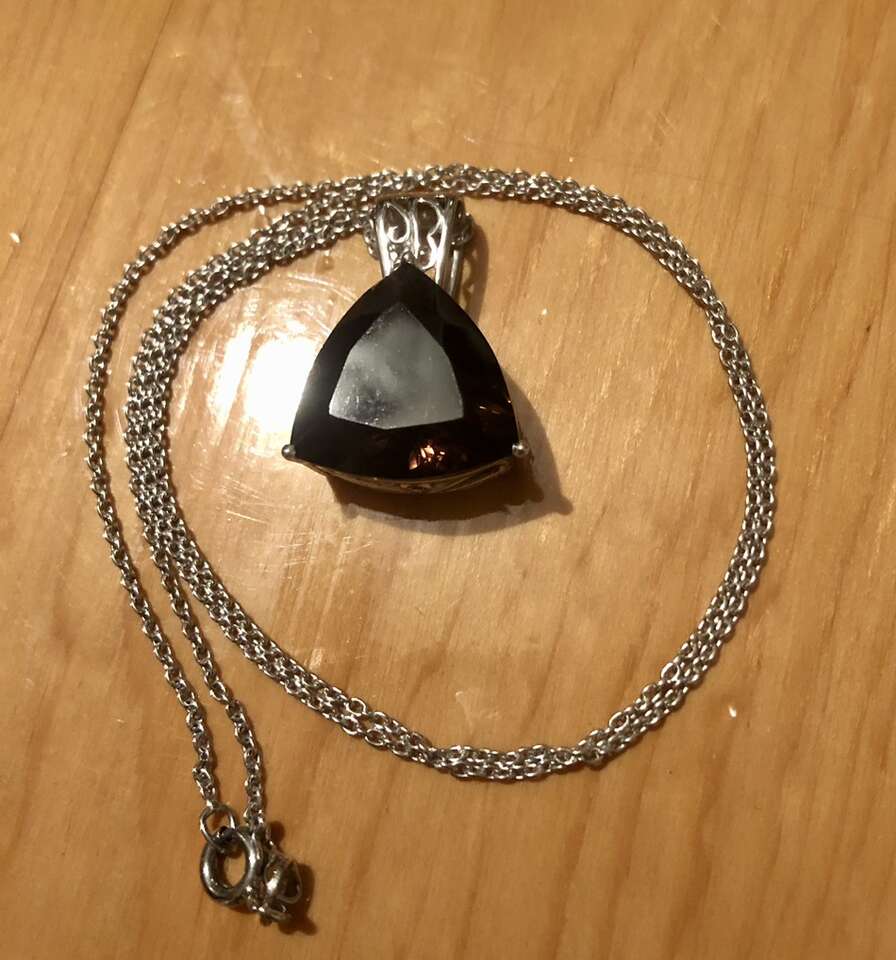 Sterling Silver With Smokey Quartz Necklace